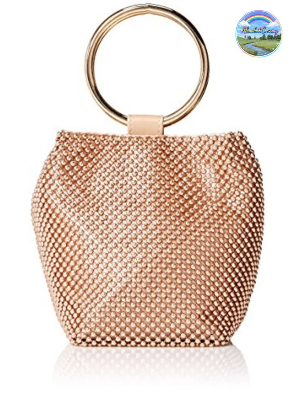 Jessica McClintock Women's Gwen Ball Mesh Ring Wristlet Pouch Clutch
